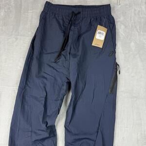 NWT ASICS Mens Track Pants Size Small Lightweight Navy Athletic Running Training